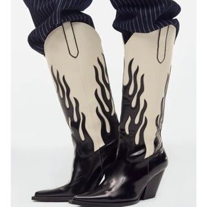 Zara Flame Cow Boy Boots
